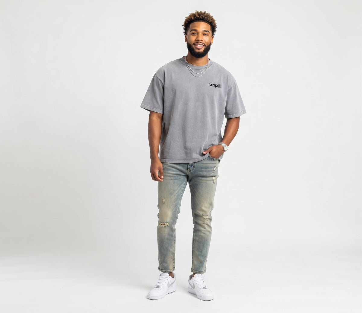Mineral Wash Boxy Cotton Tee