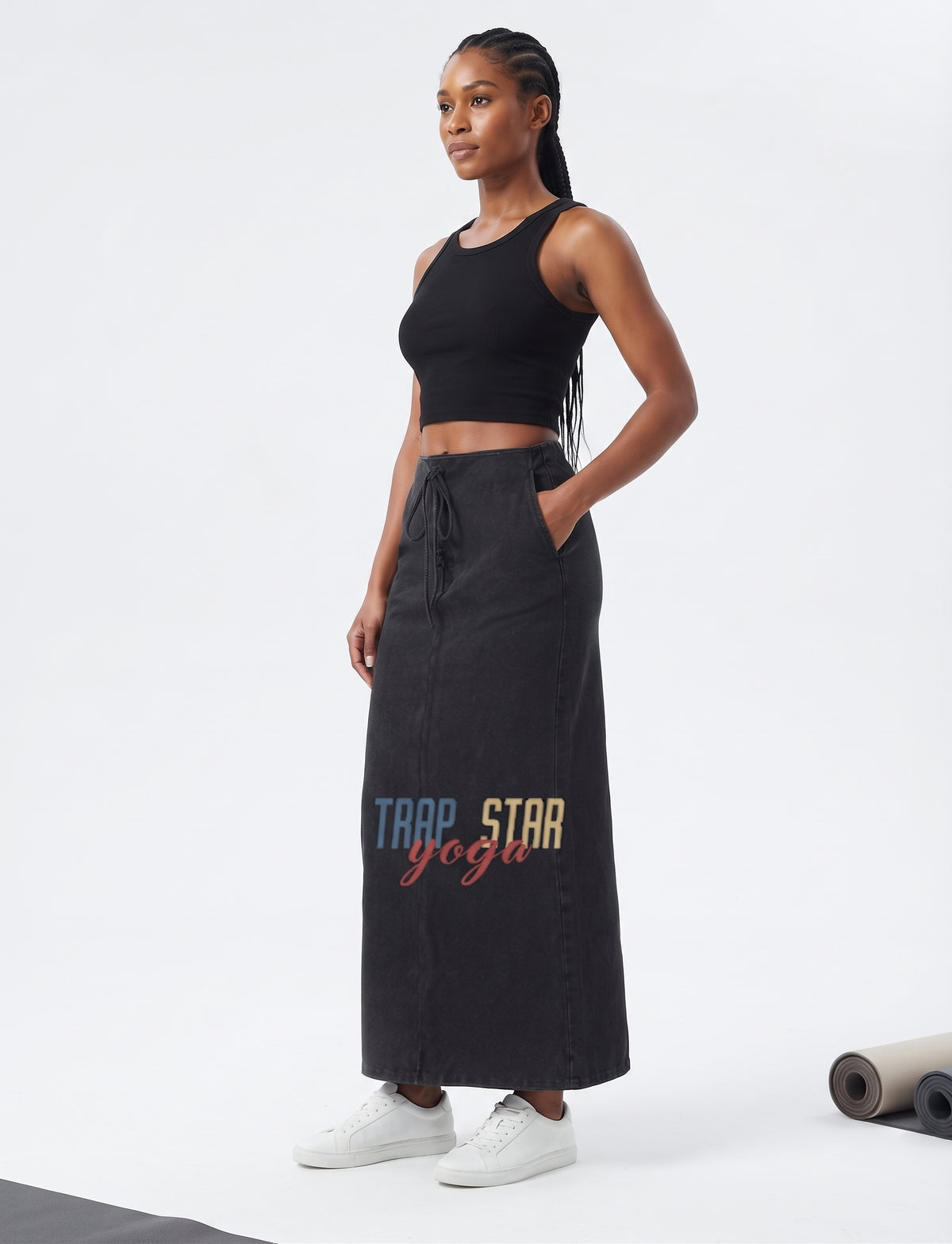 Washed Flow Maxi Skirt
