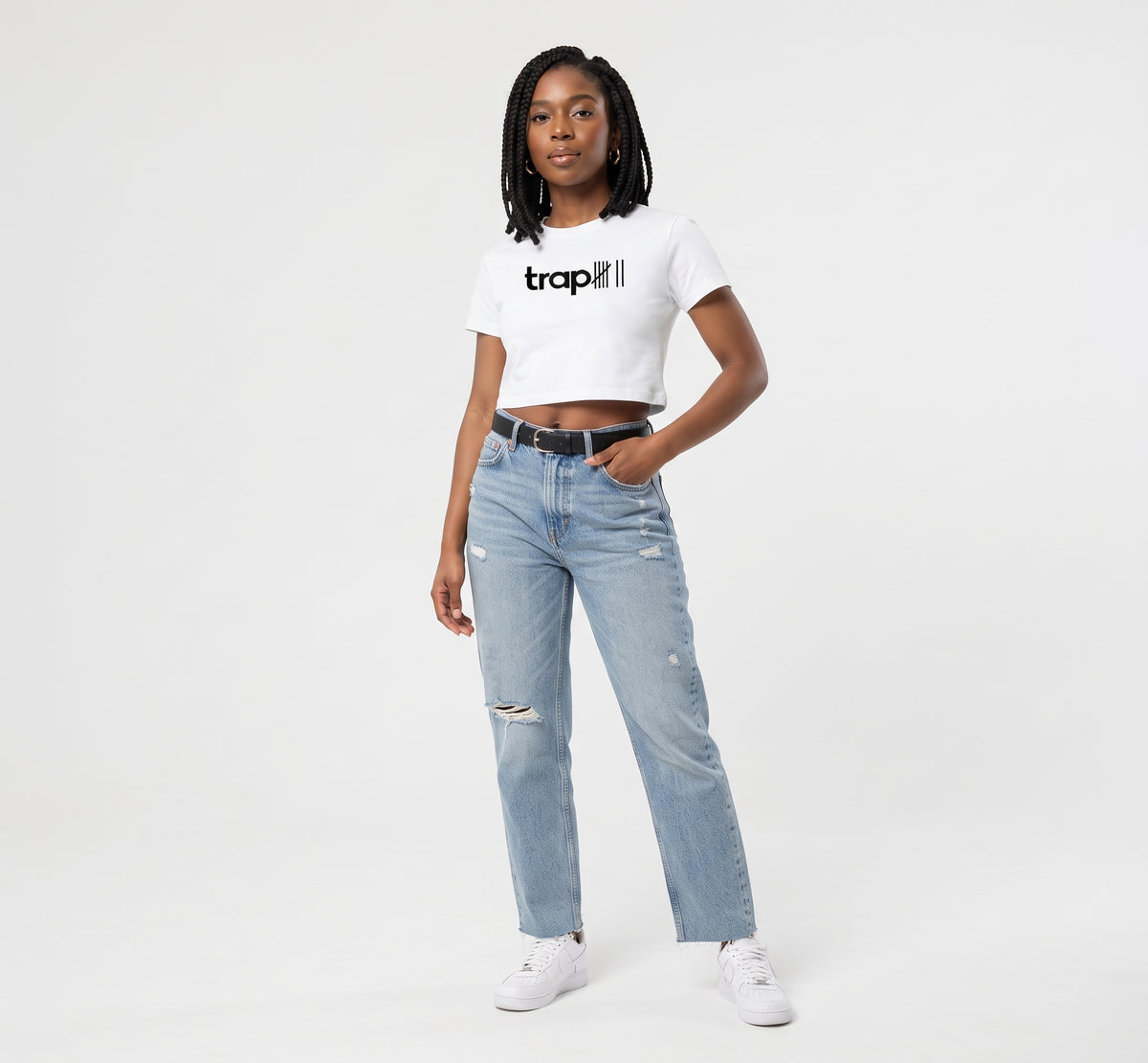 Fitted Crop Cotton T-Shirt