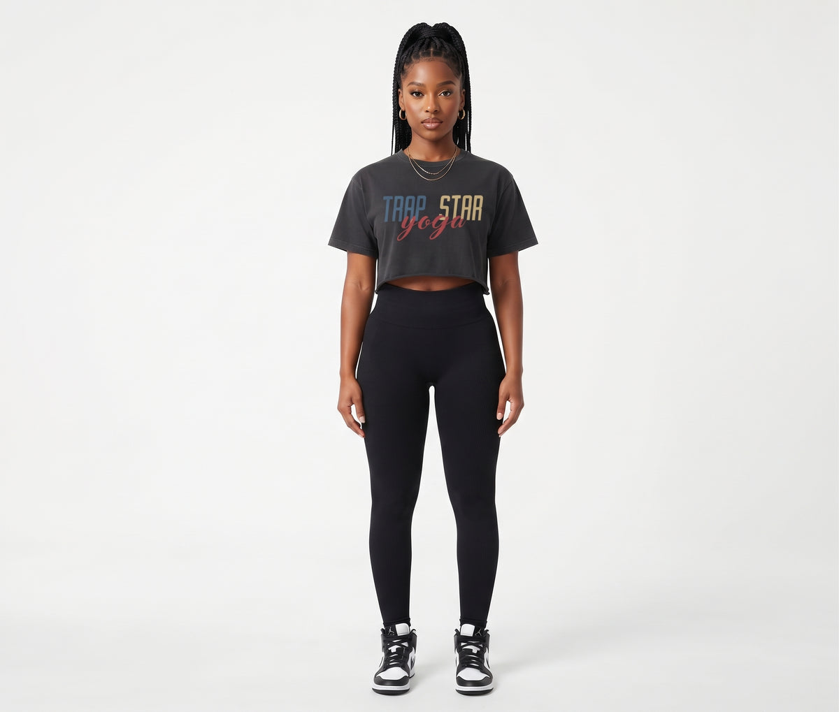 Snow Washed Raw-Edge Crop Tee