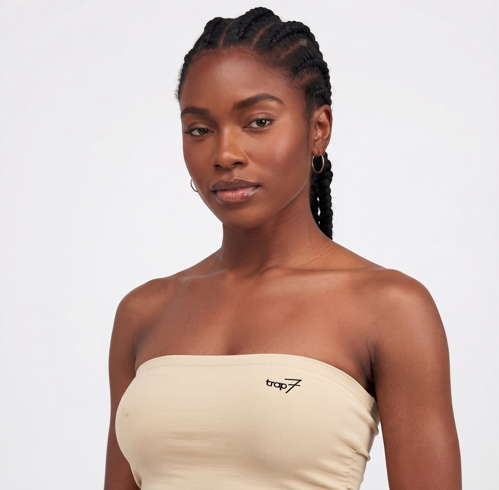 Ruched Cropped Tube Top