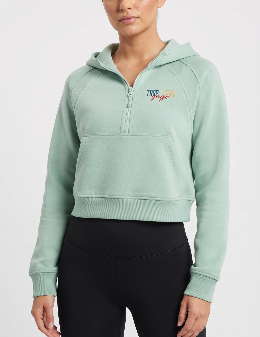 Cropped Half-Zip Hoodie