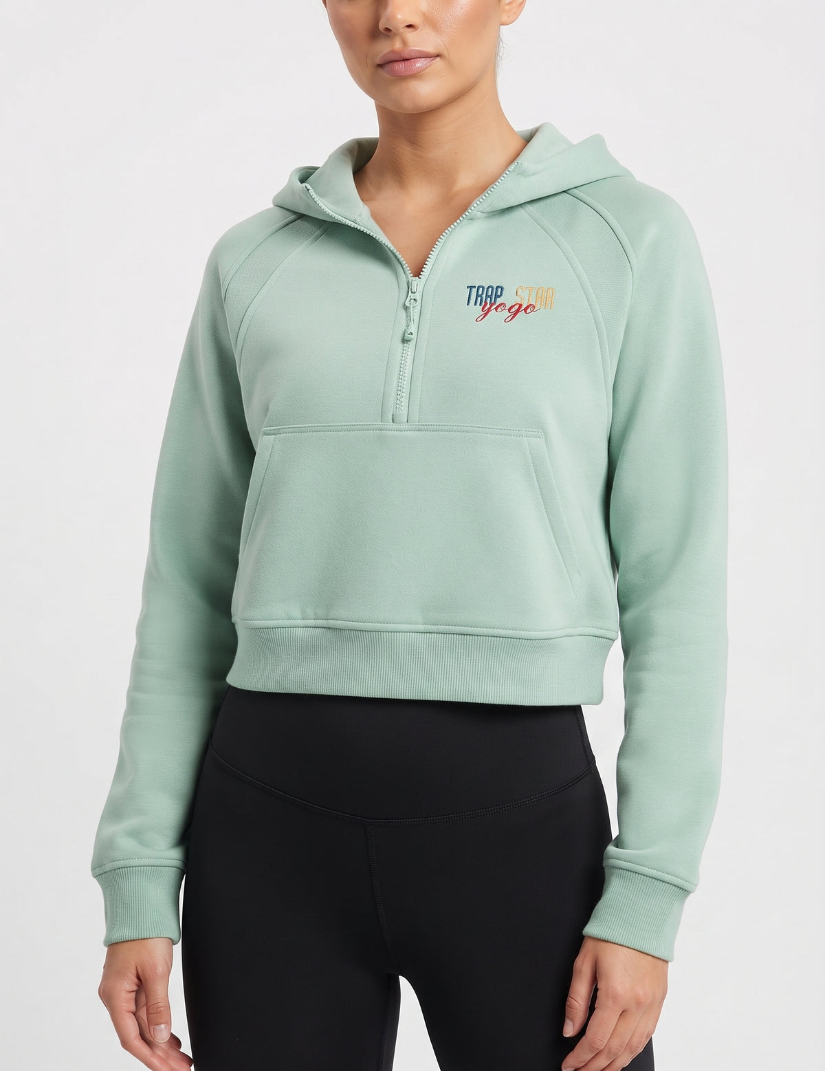 Cropped Half-Zip Hoodie