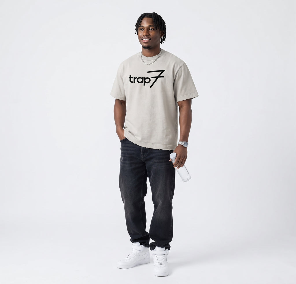 Vintage Washed Frayed-Edge Tee