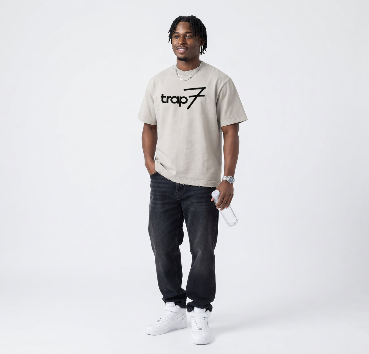 Vintage Washed Frayed-Edge Tee