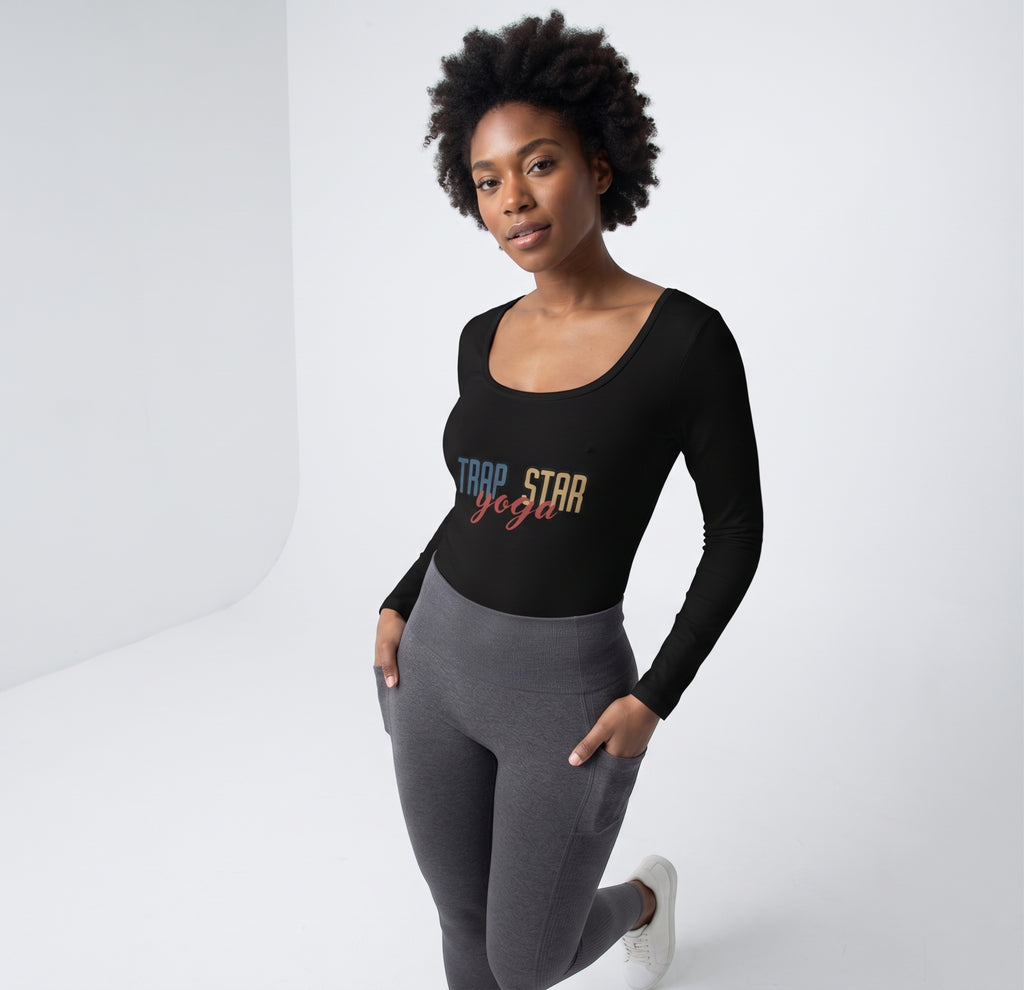 Sleek Long-Sleeve Yoga Bodysuit