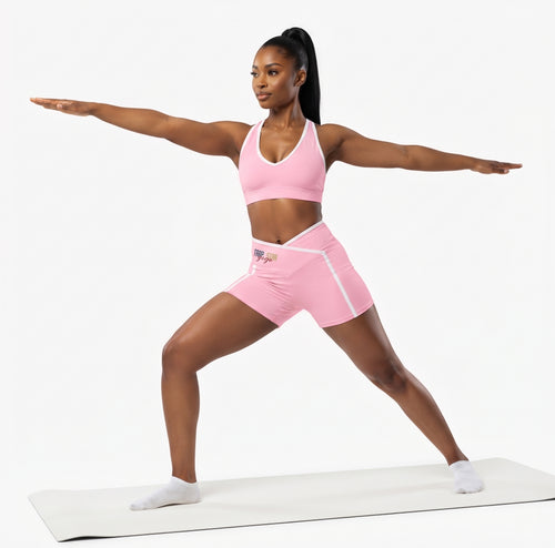 Color Block High-Rise Active Shorts