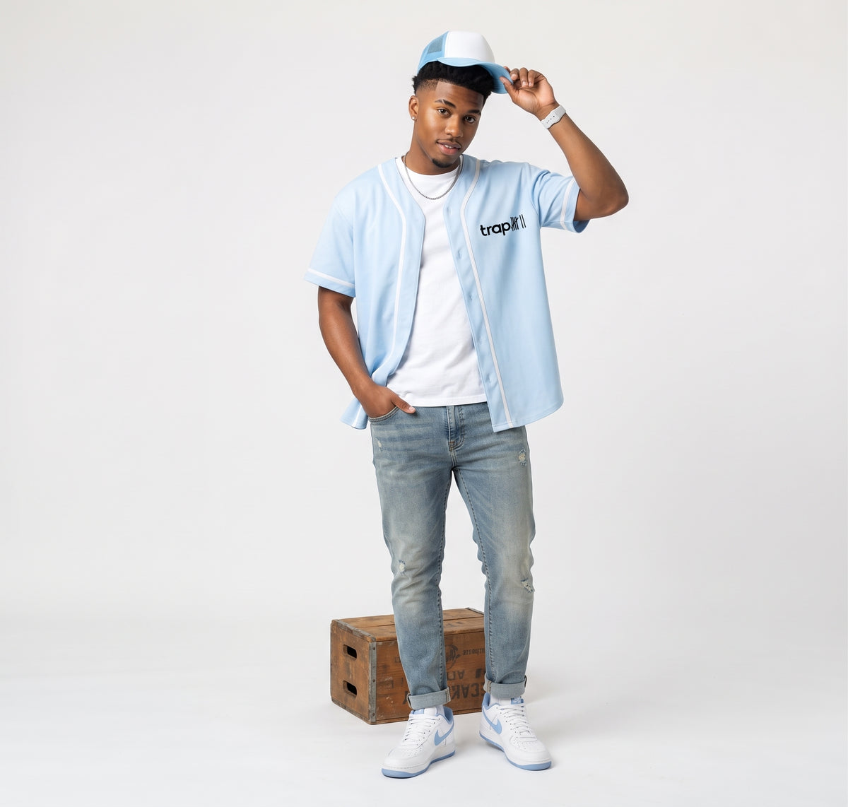 Contrast Piped Relaxed Jersey Top