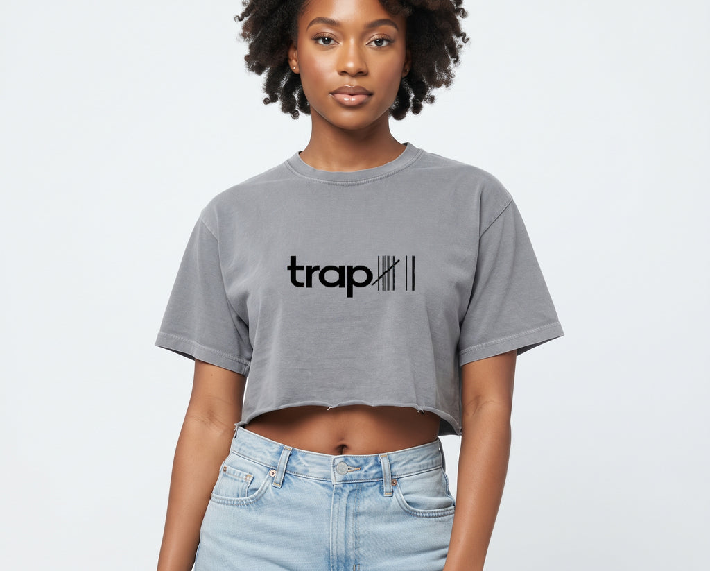 Snow Washed Raw-Edge Crop Tee