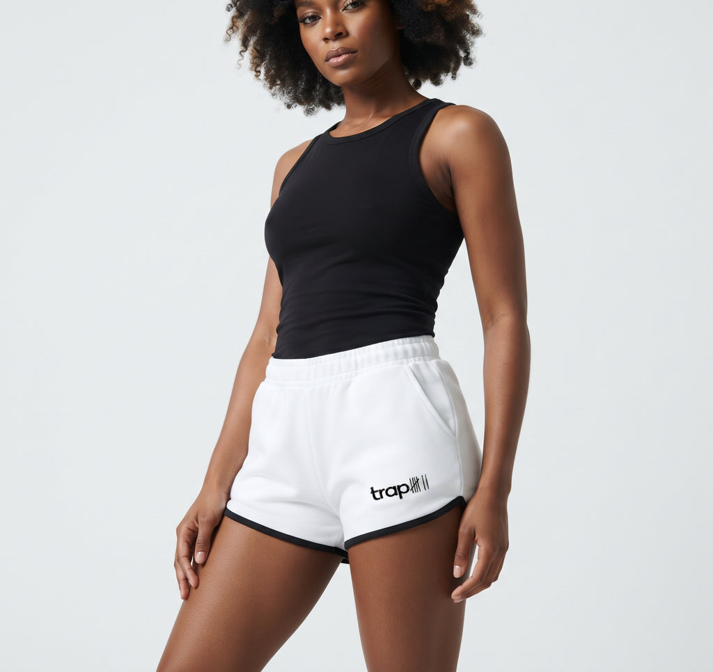 Retro Contrast-Trim Shorts