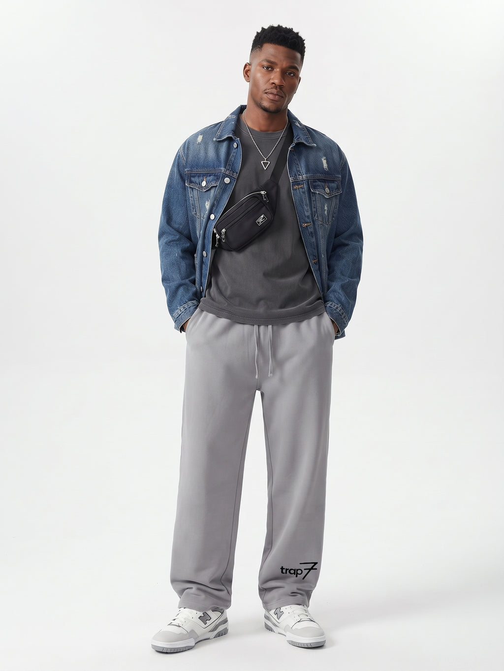 Vintage Washed Relaxed-Leg Pants