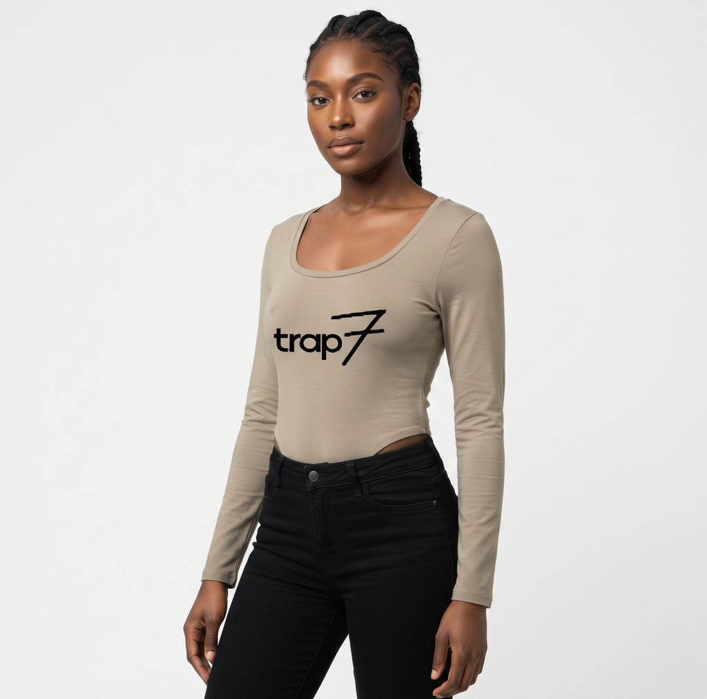 Sleek Long-Sleeve Yoga Bodysuit