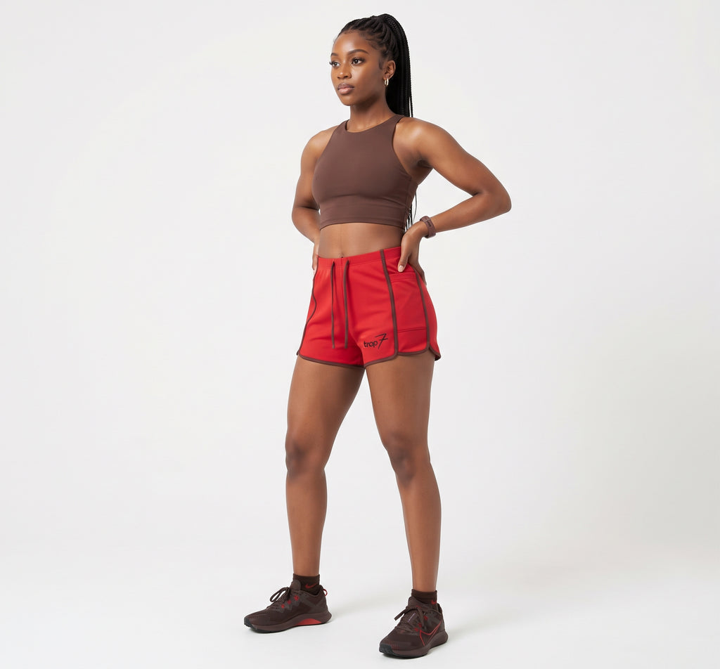 Retro High-Rise Ringer Yoga Shorts