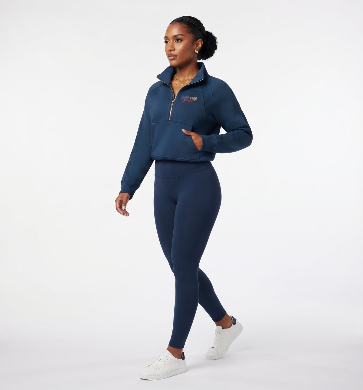 Cropped Half-Zip Pullover