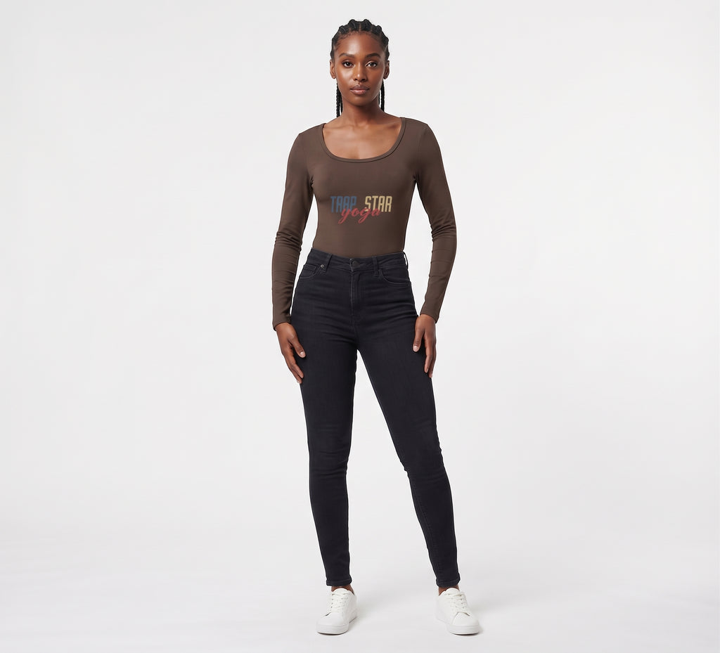 Sleek Long-Sleeve Yoga Bodysuit