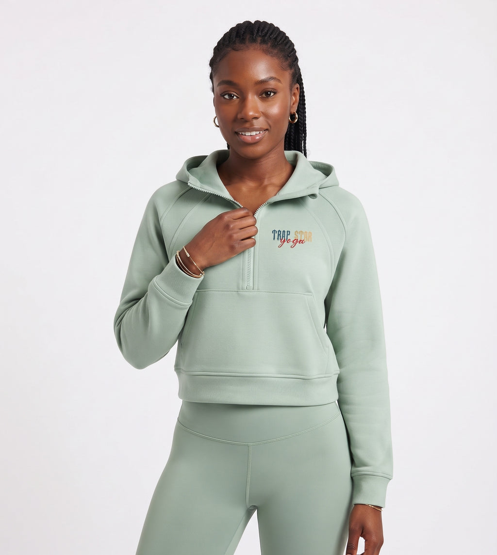 Cropped Half-Zip Hoodie
