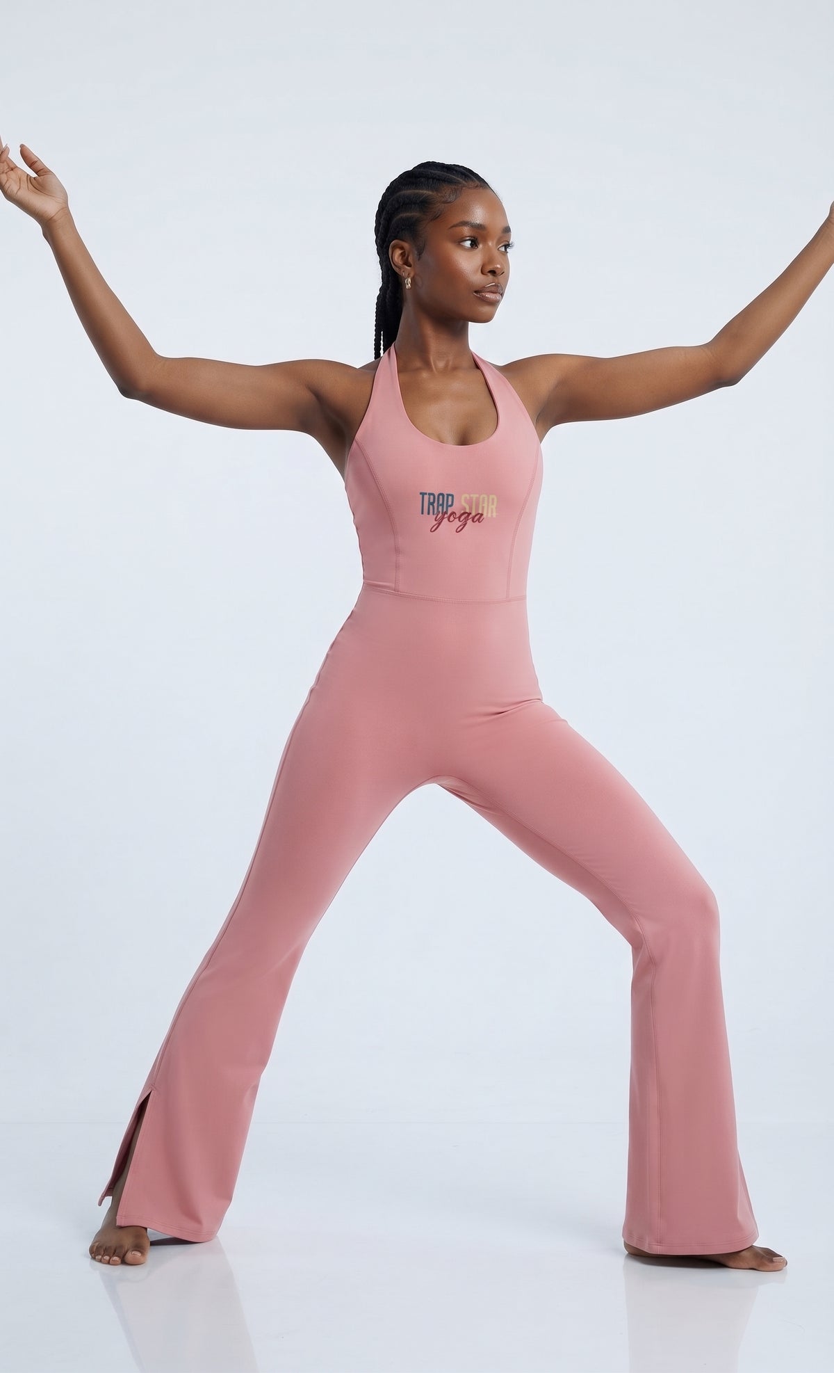 Sleek Halter Flare Jumpsuit