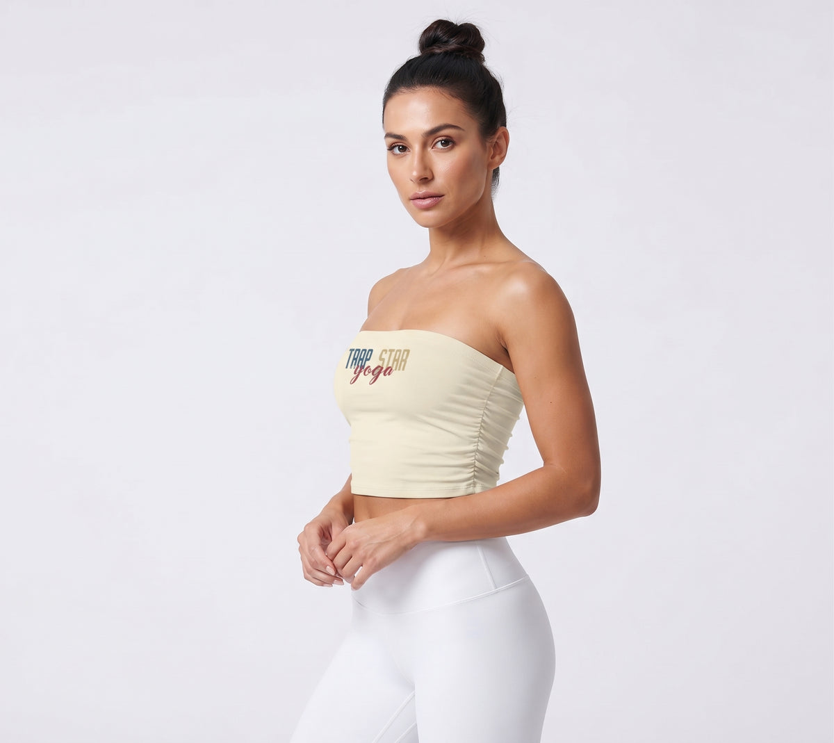 Ruched Cropped Tube Top