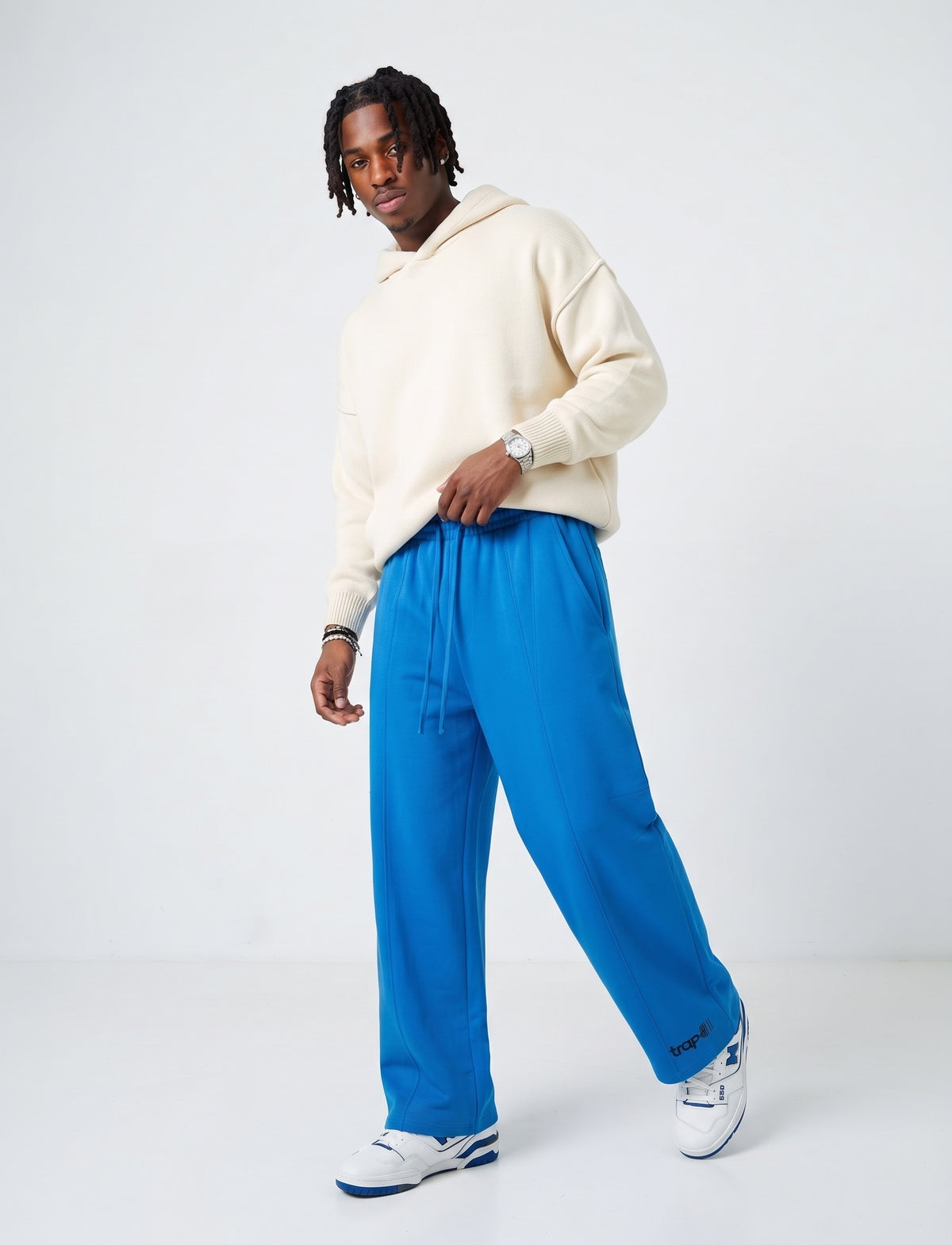 Heavyweight Wide-Leg Panel Sweatpants