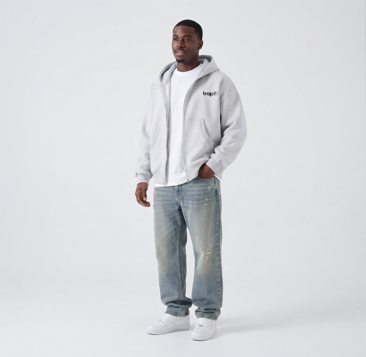 Cozy Boxy Full-Zip Fleece Hoodie