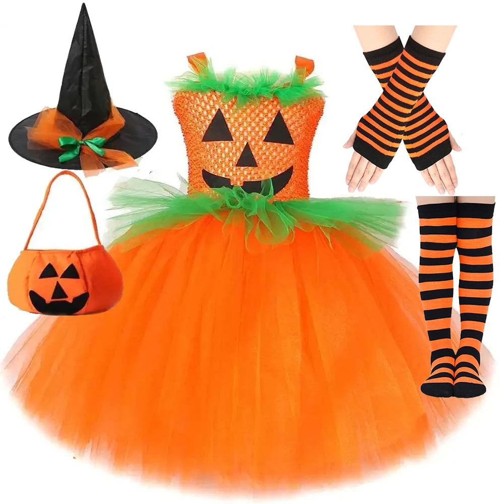 Pumpkin Witch Tutu Set