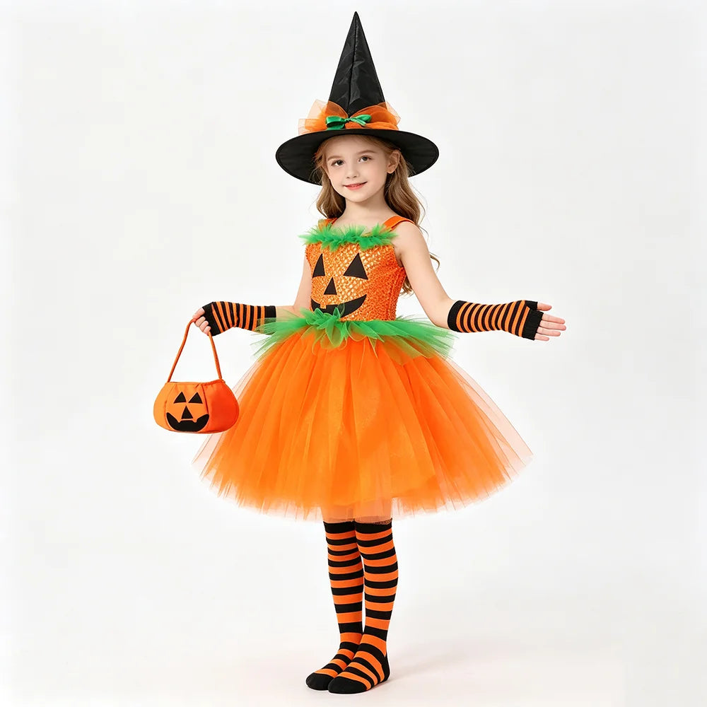 Pumpkin Witch Tutu Set