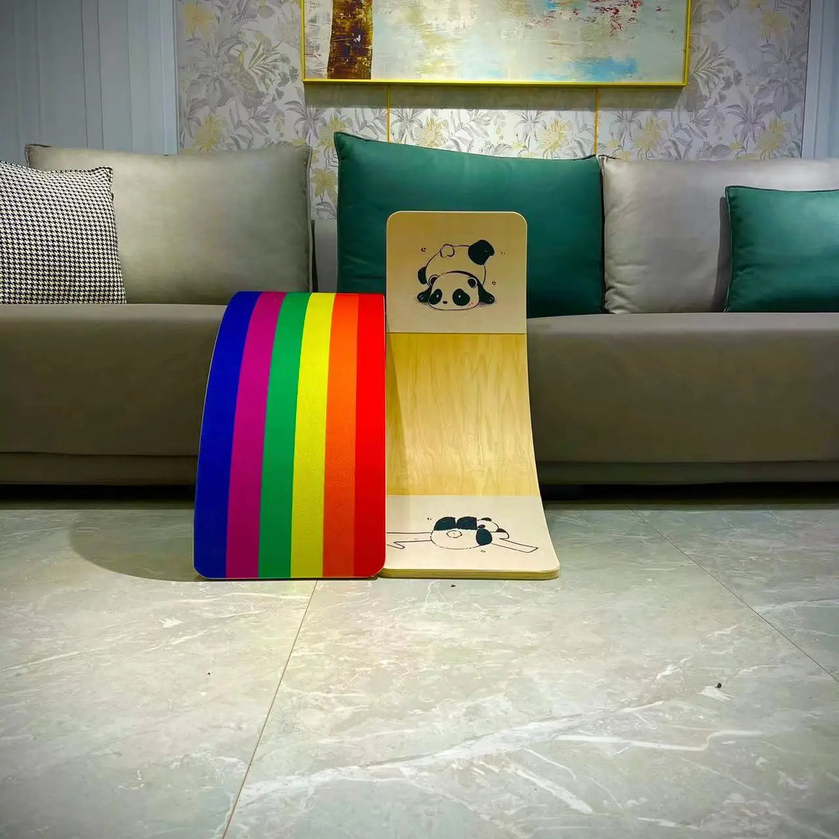 Rainbow Wood Pilates Balance Board