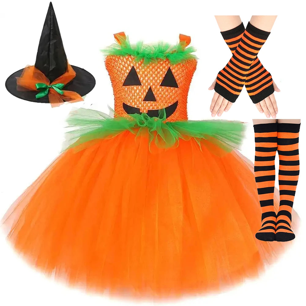 Pumpkin Witch Tutu Set
