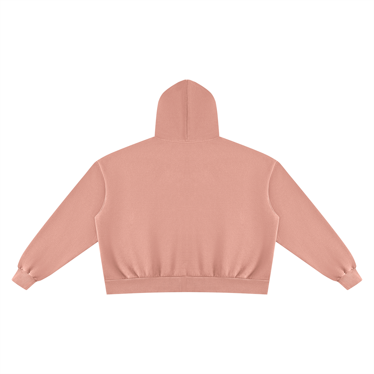 Vintage-Washed Boxy Fleece Hoodie