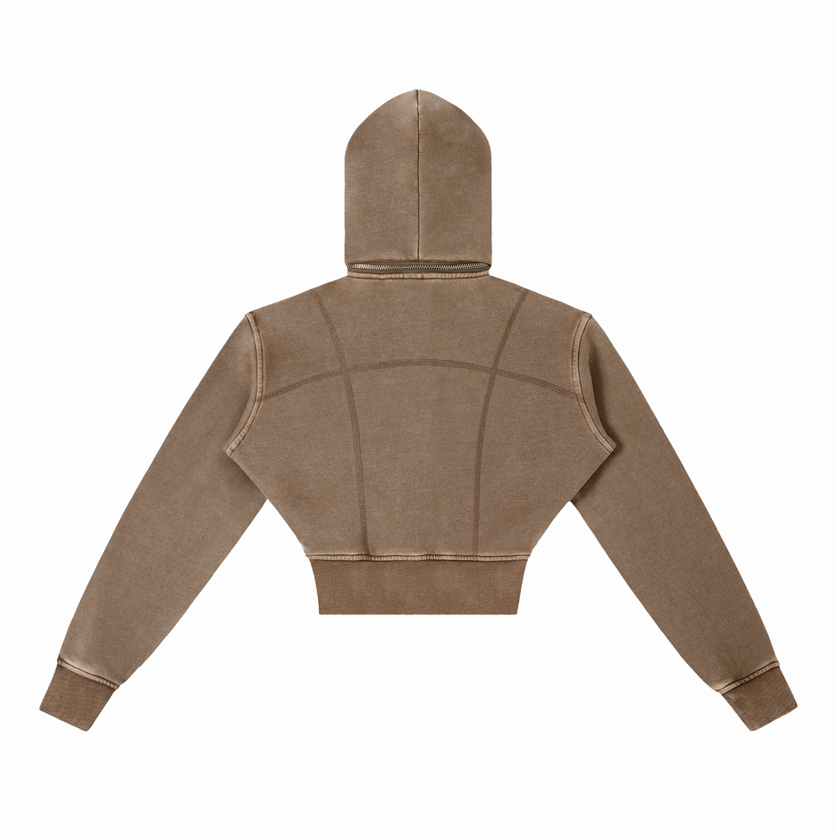 Vintage Wash Cropped Fleece Hoodie
