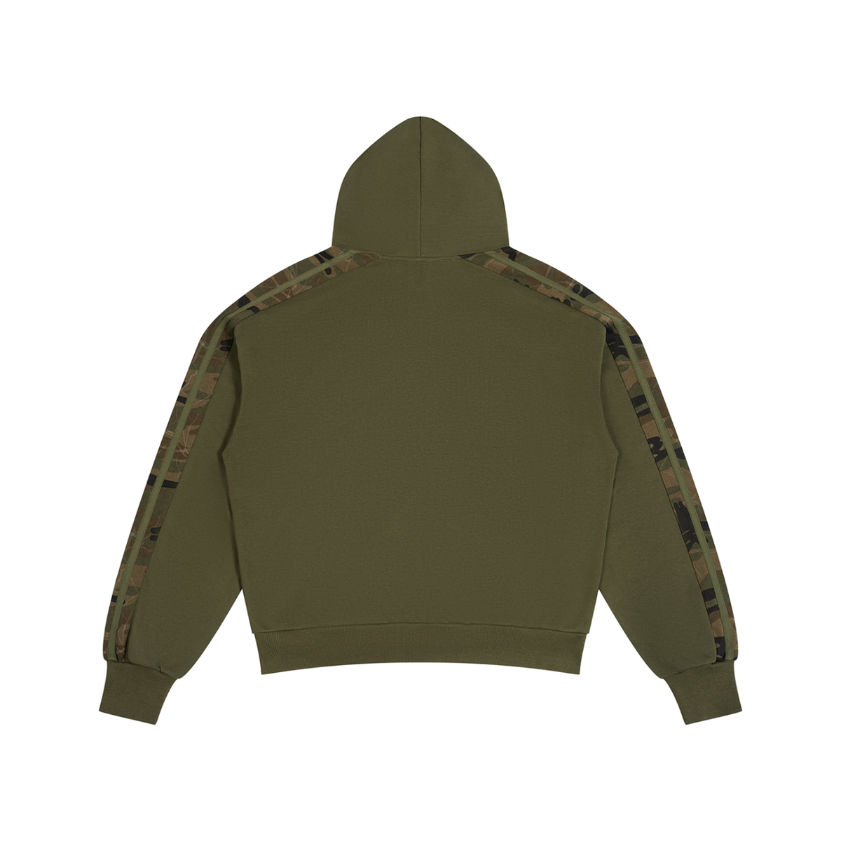 Unisex Camo-Panel Boxy Hoodie