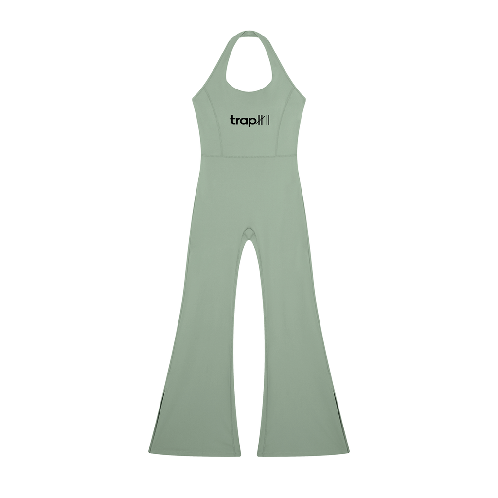 Sleek Halter Flare Jumpsuit