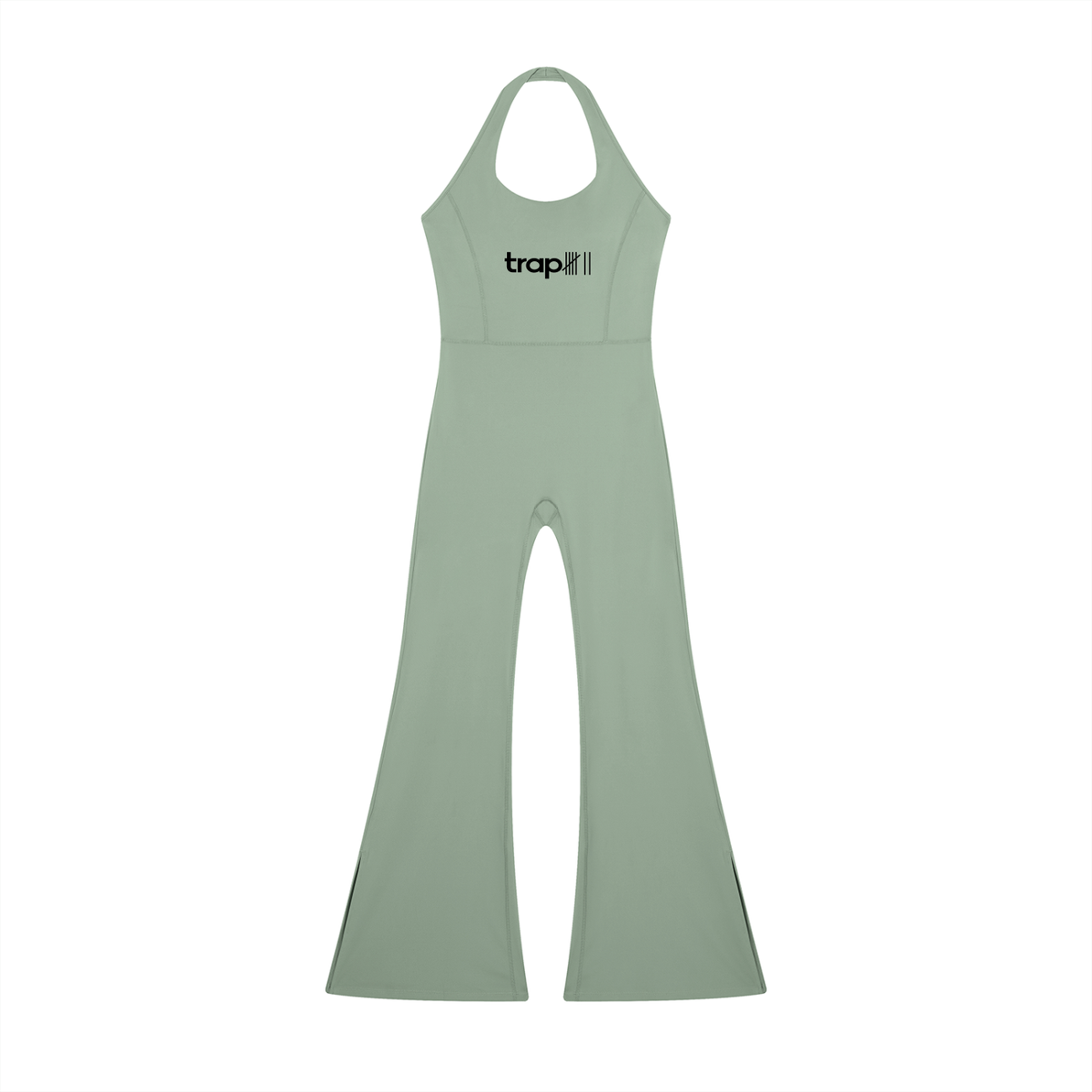 Sleek Halter Flare Jumpsuit