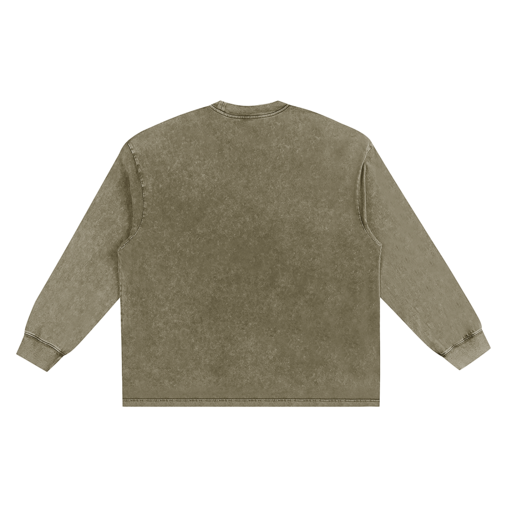 Snow Washed Raw-Edge Tee