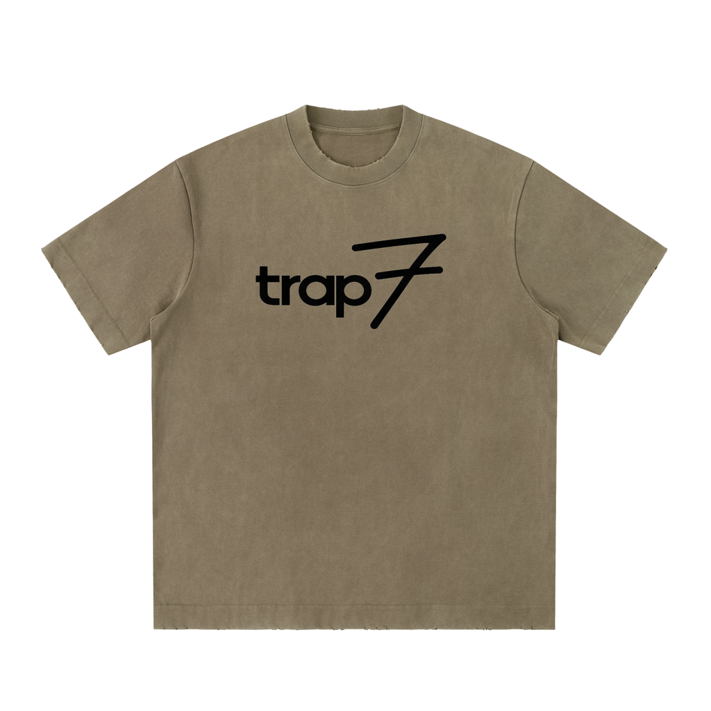 Vintage Washed Frayed-Edge Tee