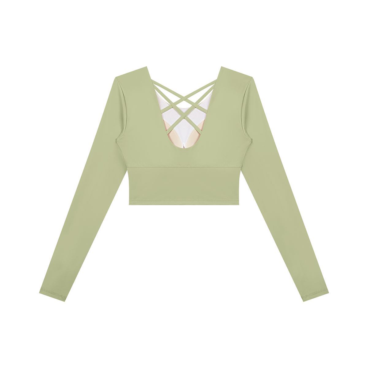 Essential Cropped Long-Sleeve Yoga Tee