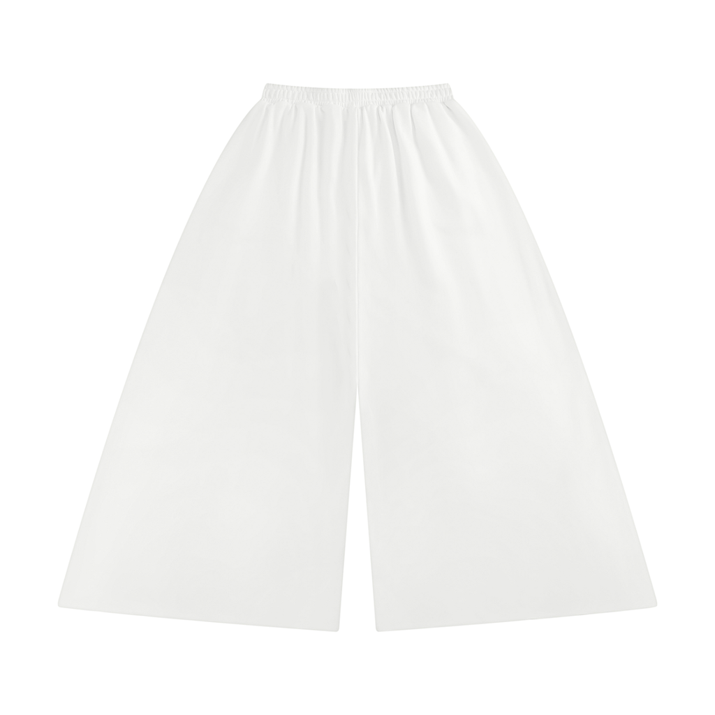 Relaxed Raw-Edge Wide-Leg Sweatpants