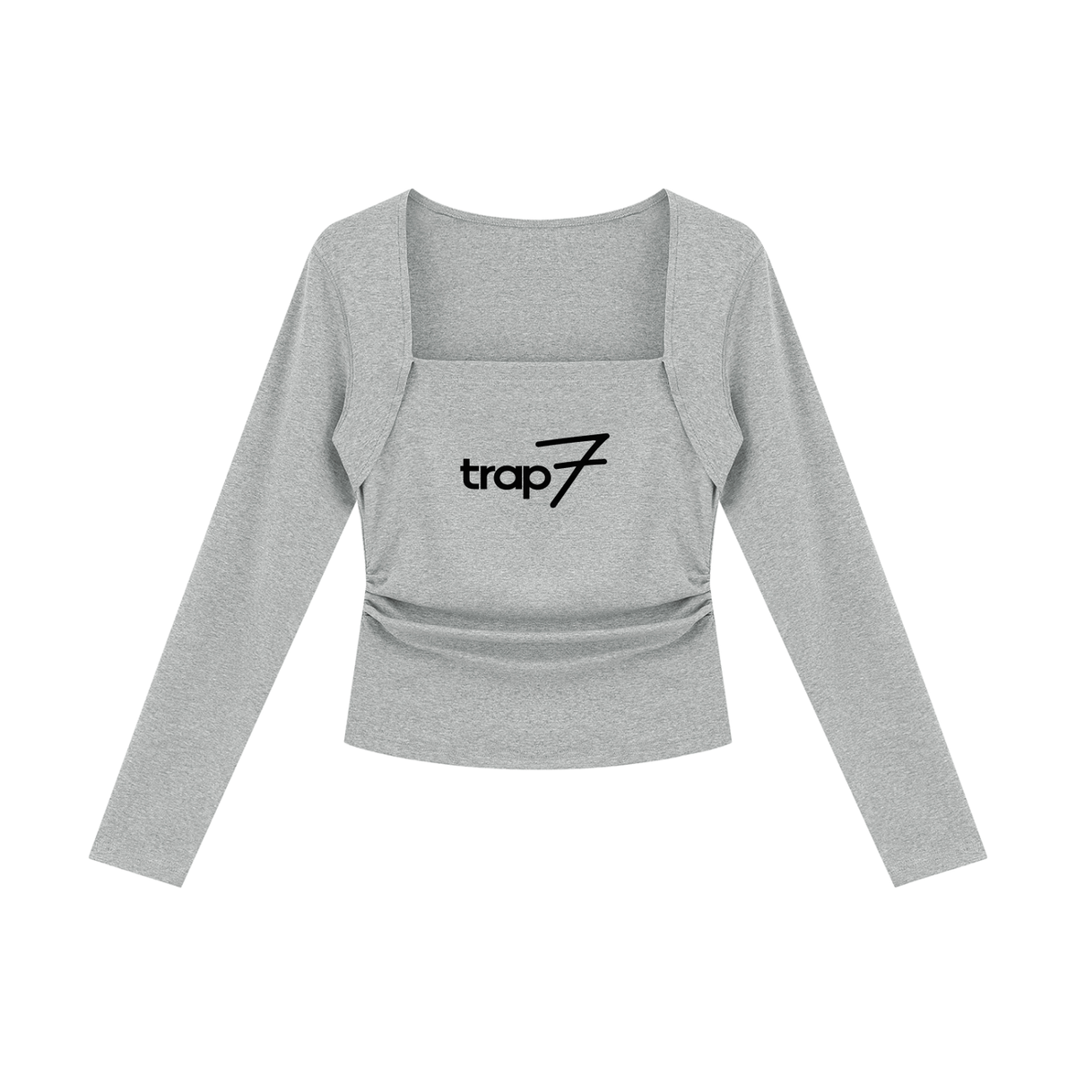 Ruched Long-Sleeve Everyday Top