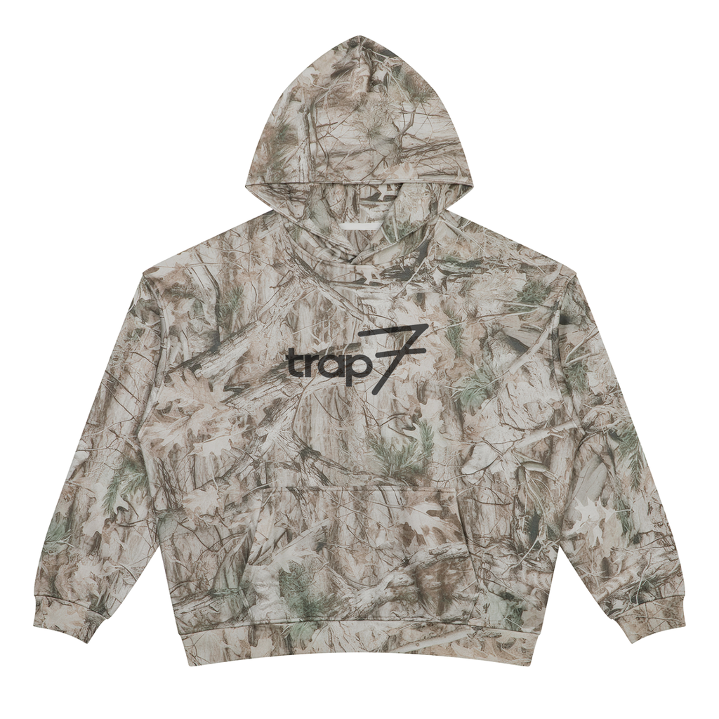 Oversized Tree Camo Fleece Hoodie
