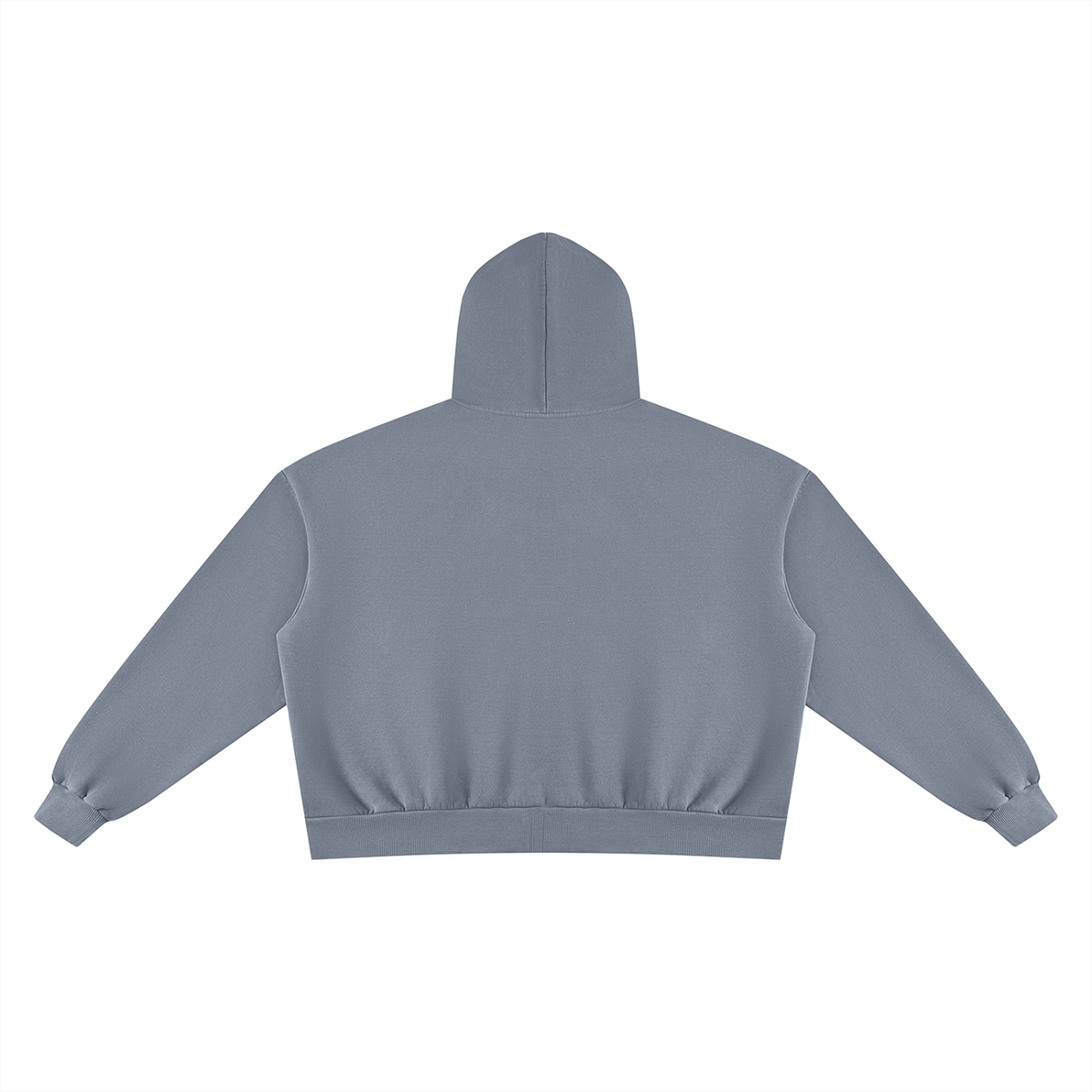 Vintage-Washed Boxy Fleece Hoodie