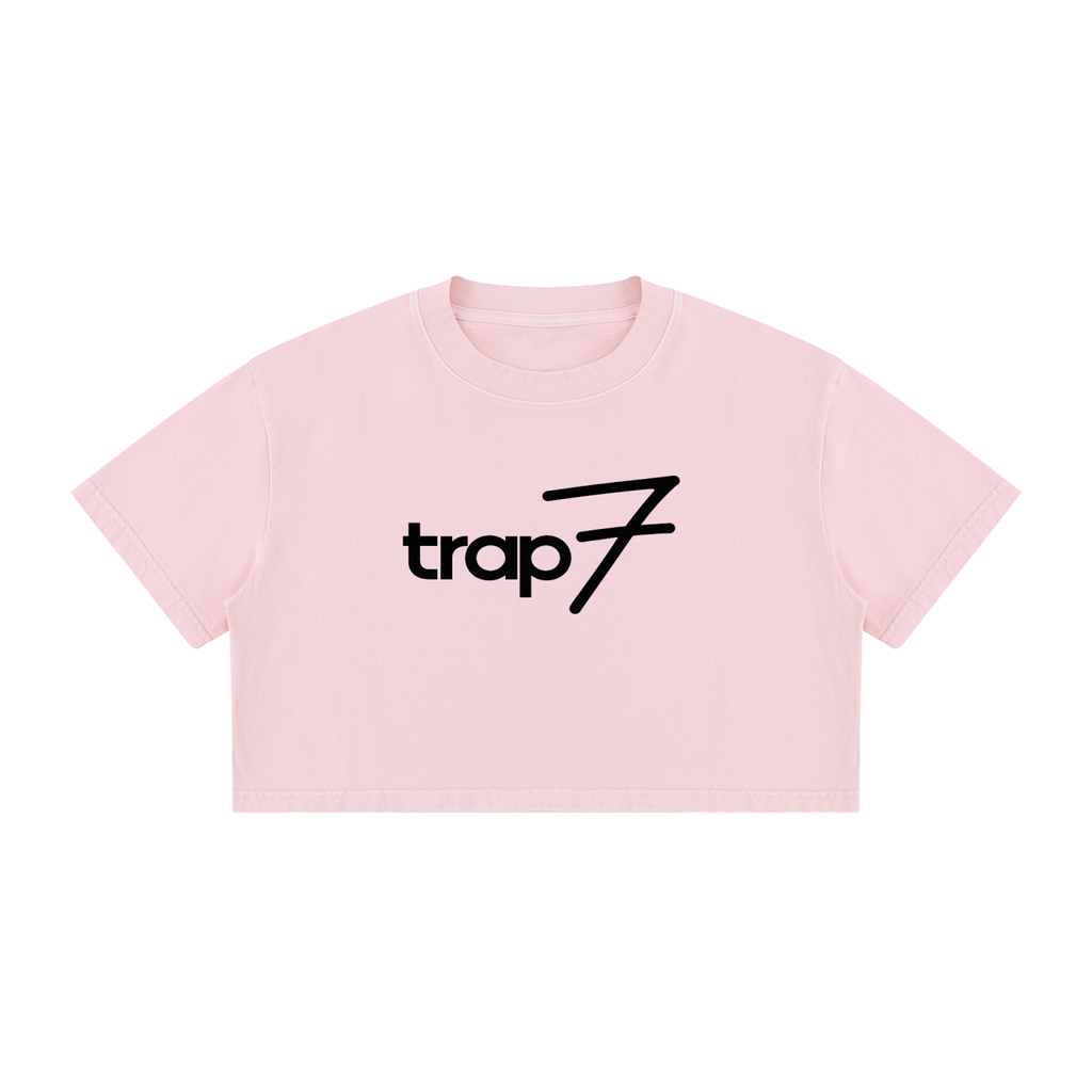 Mineral Wash Cropped Cotton Tee