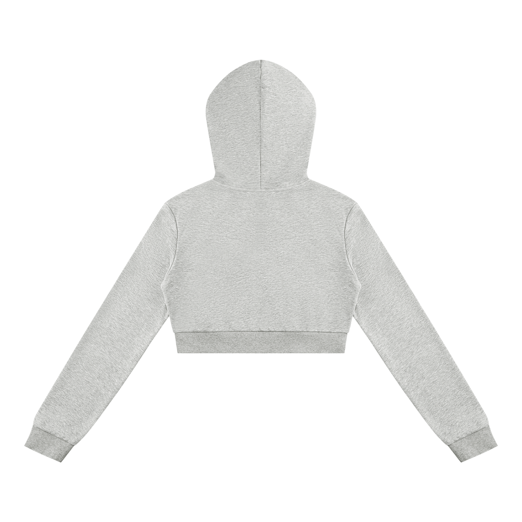 Relaxed Cropped Full-Zip Hoodie