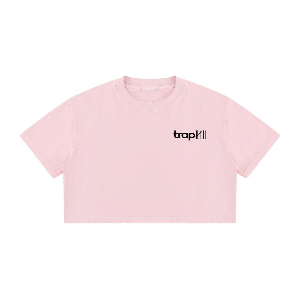 Mineral Wash Cropped Cotton Tee