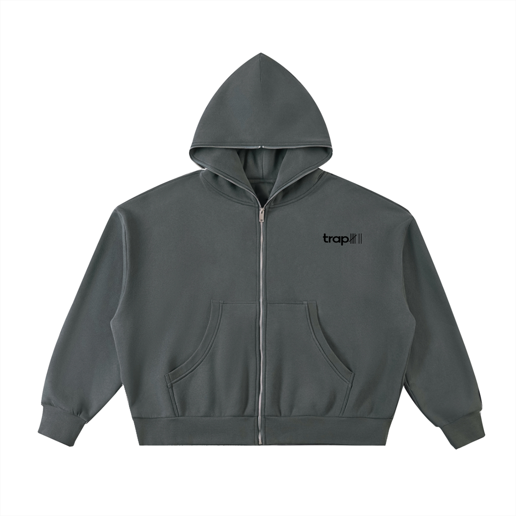 Cozy Boxy Full-Zip Fleece Hoodie