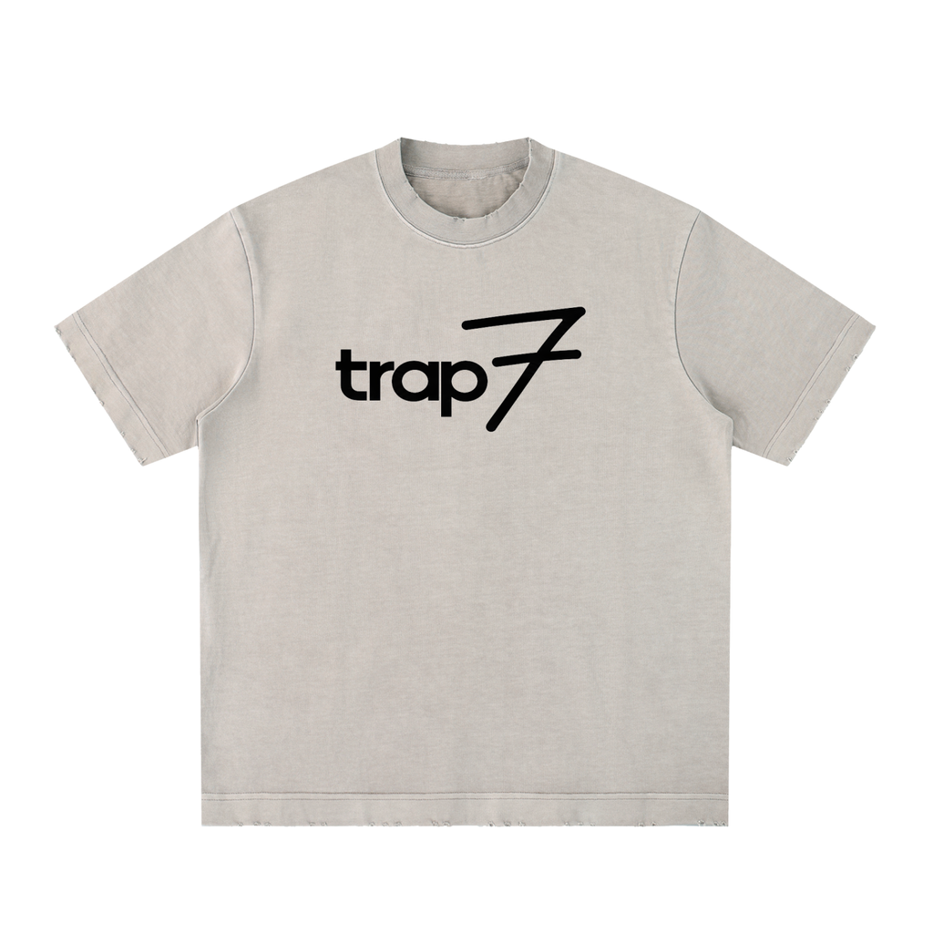 Vintage Washed Frayed-Edge Tee