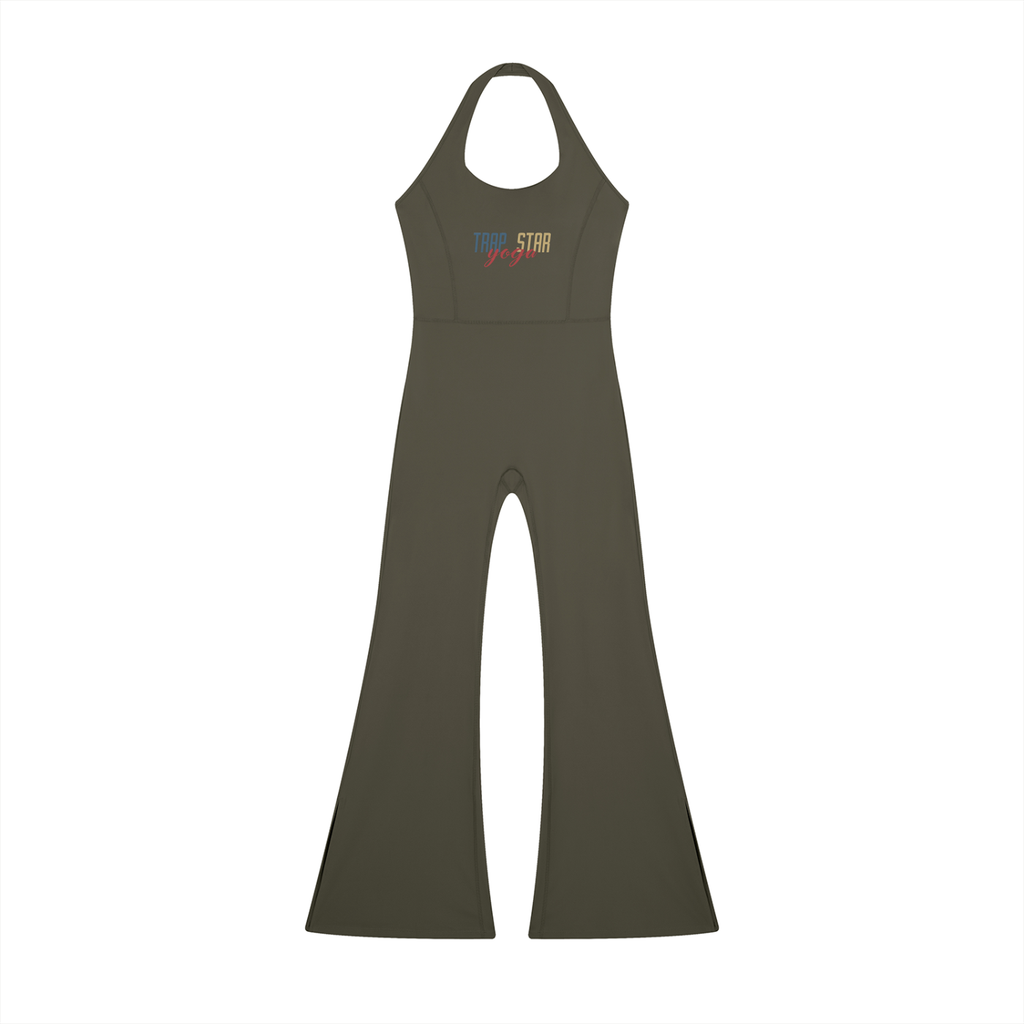 Sleek Halter Flare Jumpsuit