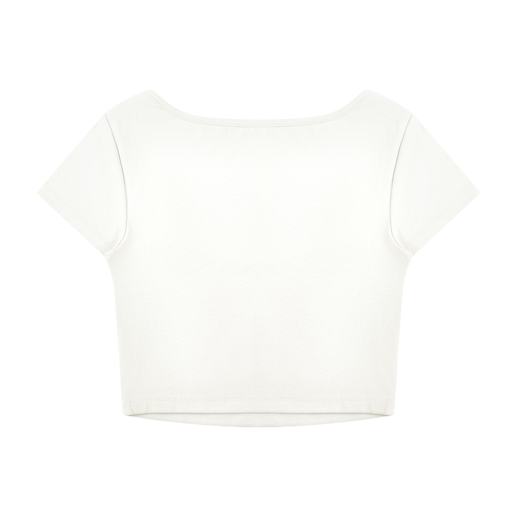 Essential Square-Neck Cropped Tee