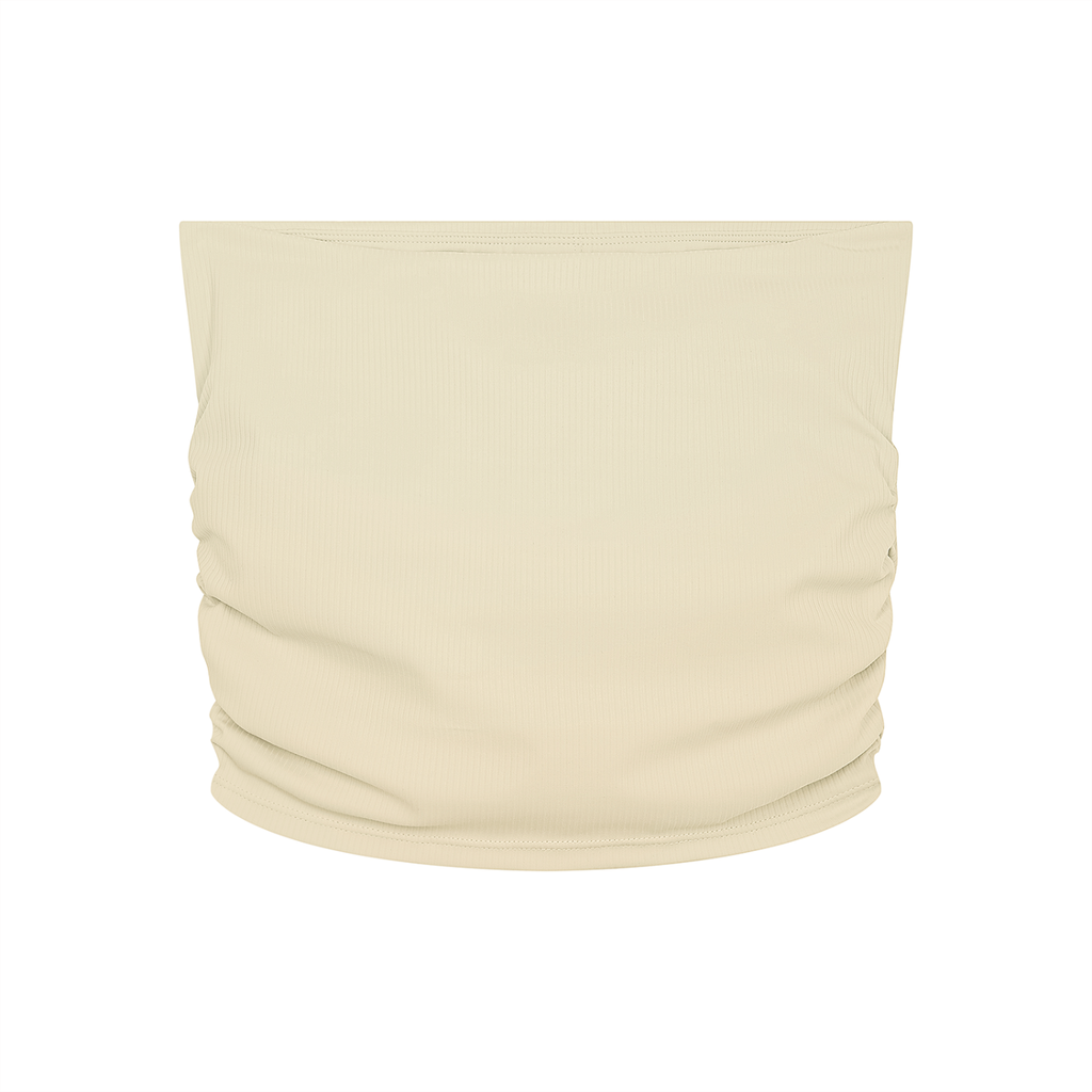 Ruched Cropped Tube Top