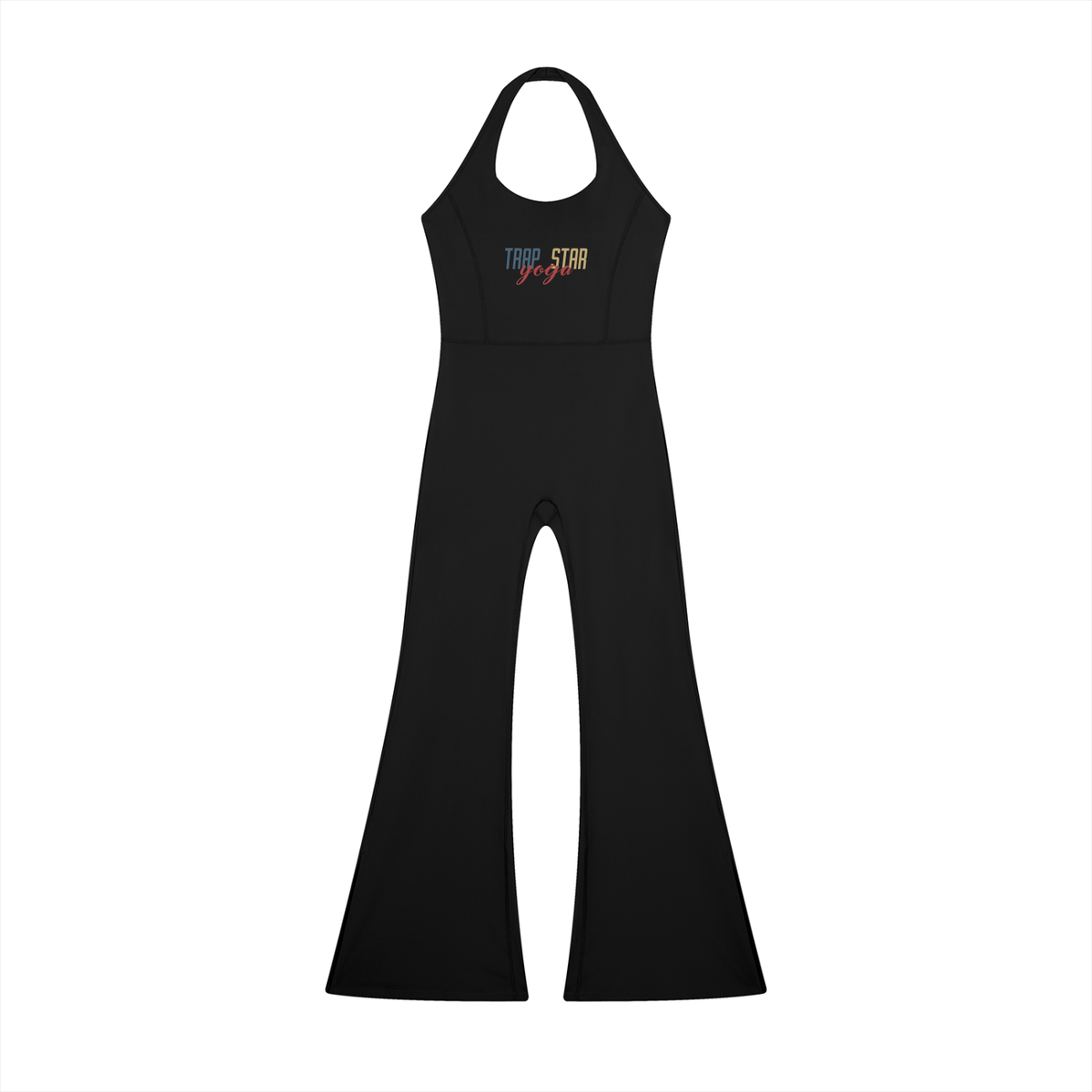 Sleek Halter Flare Jumpsuit