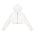 Relaxed Cropped Full-Zip Hoodie